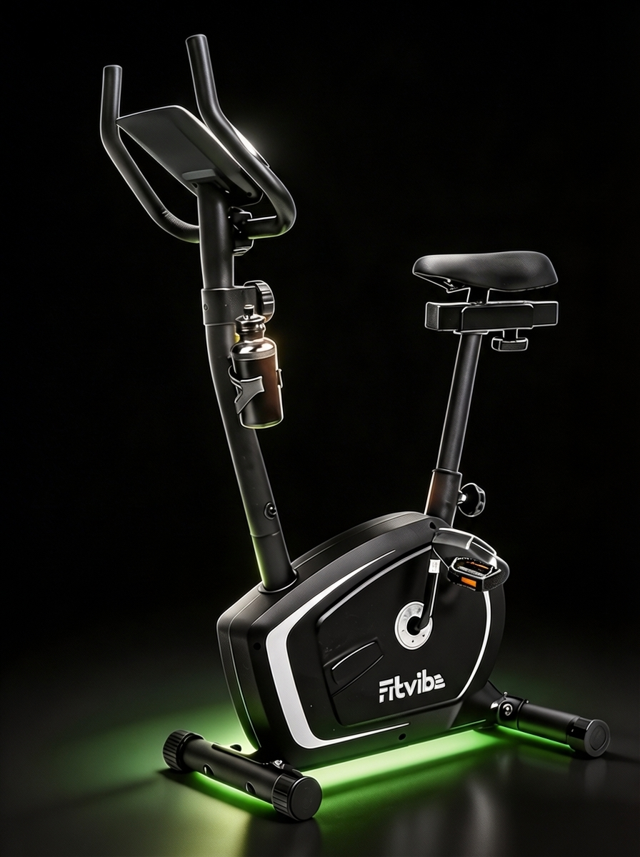 Велотренажёр FitVibe B220 — компактный магнитный велотренажёр в тёмном корпусе